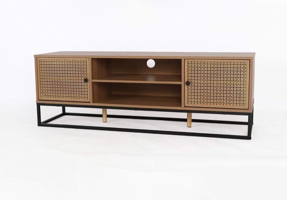 طاولة تلفاز بتصميم عصري بلمسة طبيعية140سم