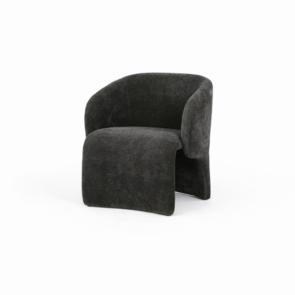 كرسي مفرد قماش رمادي