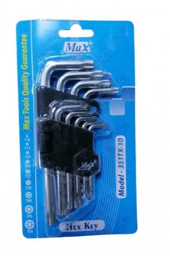طقم مفتاح النكي مشرشر قصير 1.5-10مم/9قطع - MAX