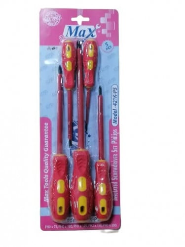 طقم مفك معزول مربع 5 قطع - MAX