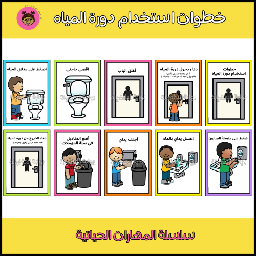 خطوات استخدام دورة المياه