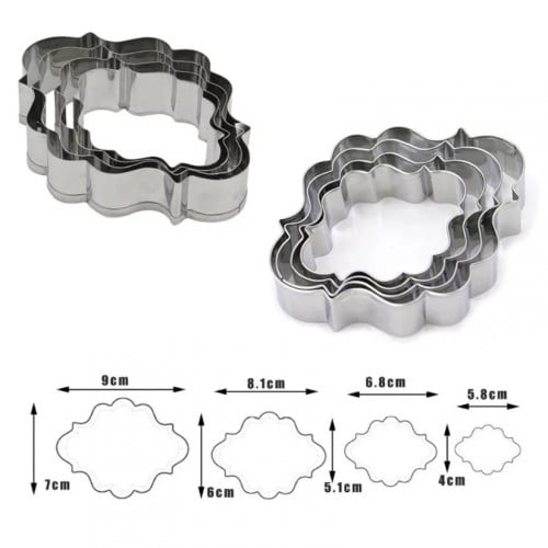 مجموعة قطاعة اطار بيضوي معدن