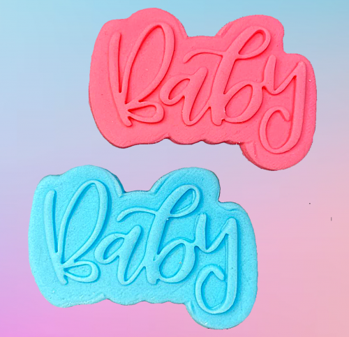 قطاعة و ختم كلمة بيبي 6.5*4.5 سم