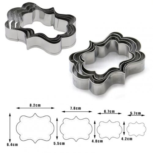 مجموعة قطاعة اطار مستطيل 2 معدن