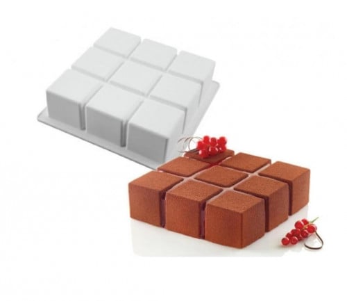 قالب موس كيك شوكولا 9 مكعبات