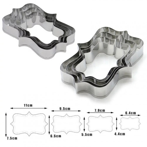 مجموعة قطاعة اطار مستطيل معدن