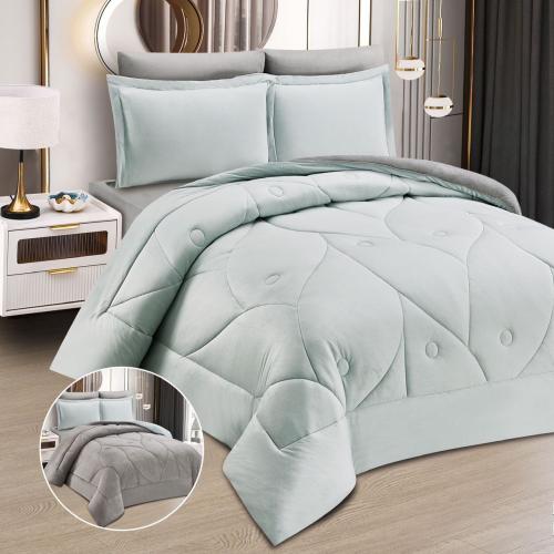 مفرش مخمل شتوي مفرد ونص 4 قطع