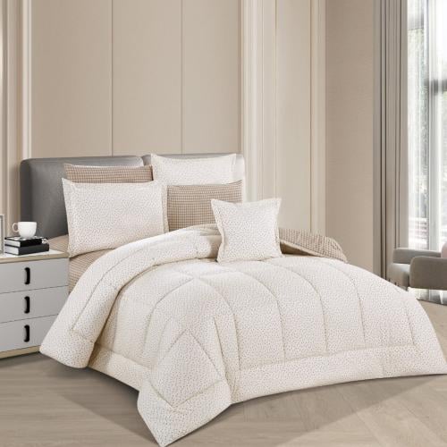 مفرش قطن تيجان مزدوج 8 قطع