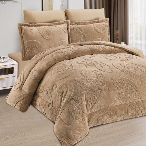 مفرش ماري مخمل مزدوج 6 قطع