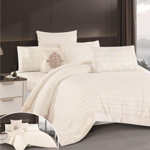 مفرش مخمل شتوي ليان مزدوج 6 قطع