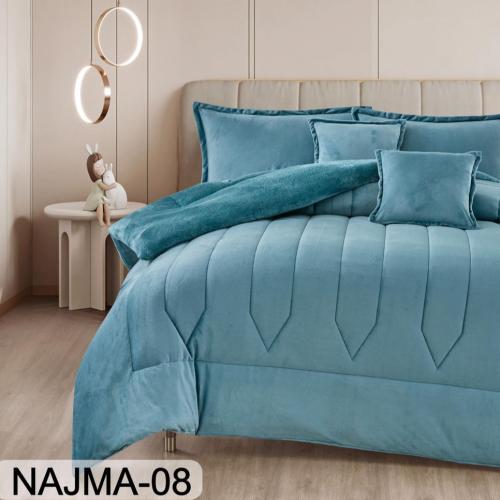 مفرش مخمل نجمة شتوي مرد ونص 4 قطع