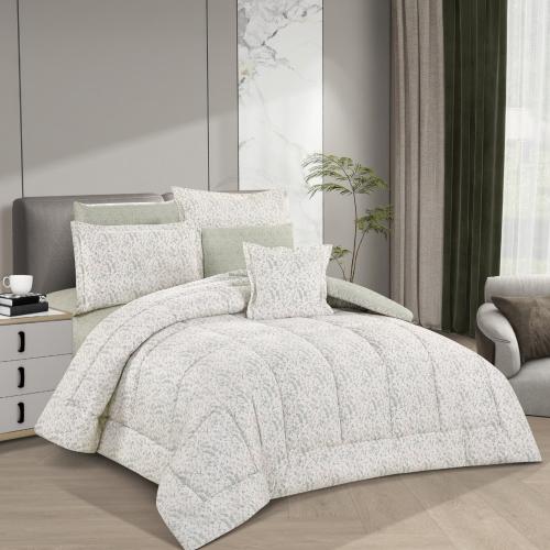 مفرش قطن تيجان مزدوج 8 قطع