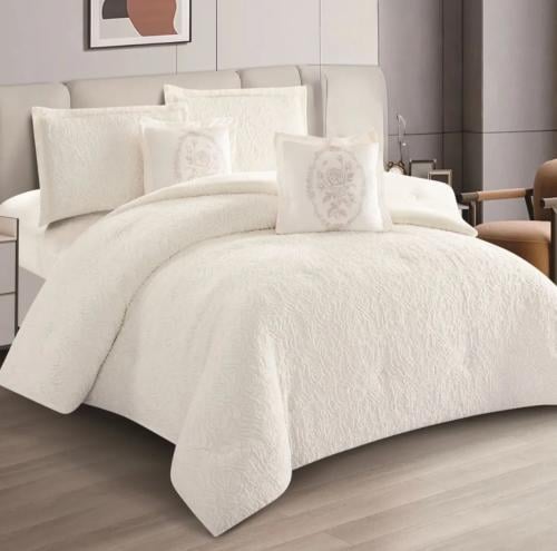 مفرش فرو الارنب شتوي مزدوج 6 قطع