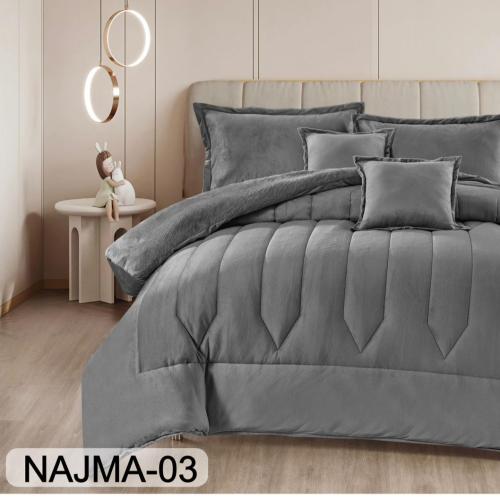 مفرش مخمل نجمة شتوي مرد ونص 4 قطع