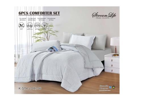 مفرش لورا مشجر مزدوج 6 قطع