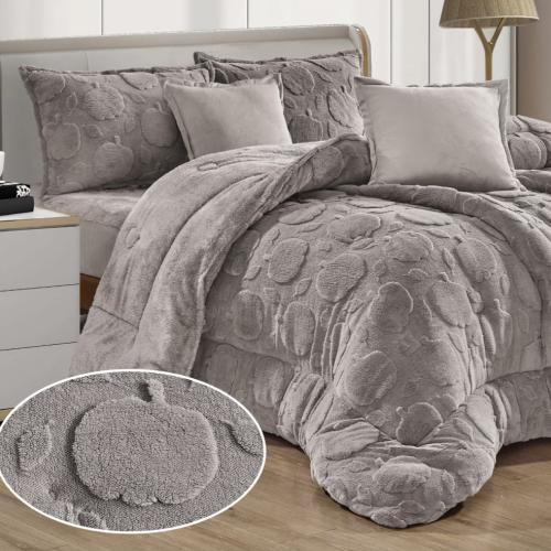 مفرش فرو  شتوي مزدوج 6 قطع (متوفر بعدة الوان)