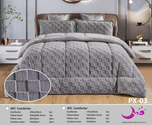 مفرش مخمل وفرو شتوي مفرد ونص 4 قطع