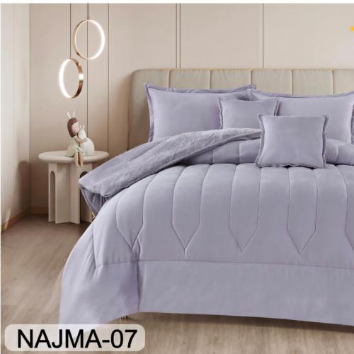 مفرش مخمل نجمة شتوي مزدوج 6 قطع