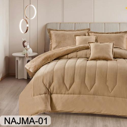 مفرش مخمل نجمة شتوي مرد ونص 4 قطع