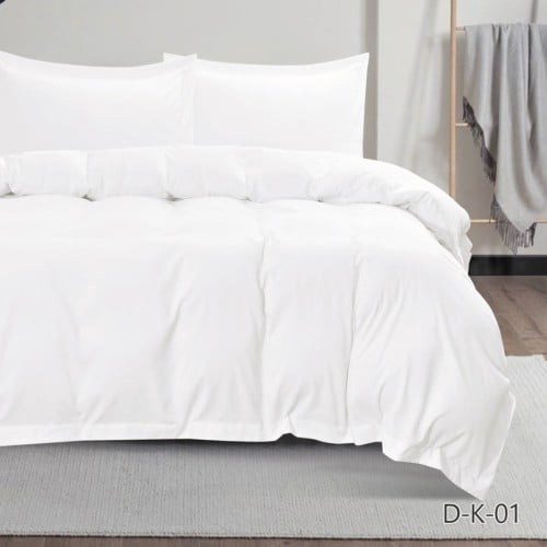 تلبيسة مفرش مزدوج 4 قطع ابيض