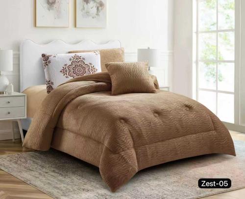 مفرش مخمل شتوي زيست مزدوج 6 قطع