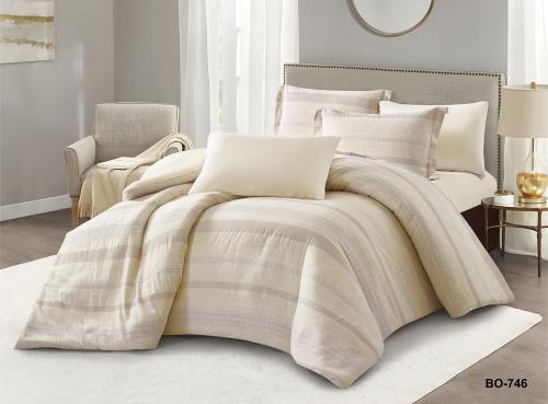 مفرش هلا كتان قطن فاخر مزدوج 6 قطع