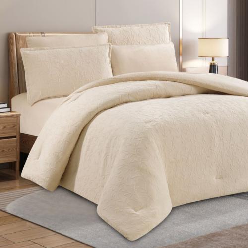 مفرش مخمل شتوي مفرد ونص 4 قطع