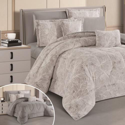 مفرش مخمل شتوي  ريفا مزدوج 6 قطع