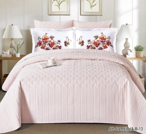 مفرش مضغوط كاميليا مزدوج 6 قطع