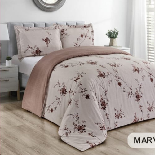 تلبيسة مفرش مشجر مزدوج 3 قطع