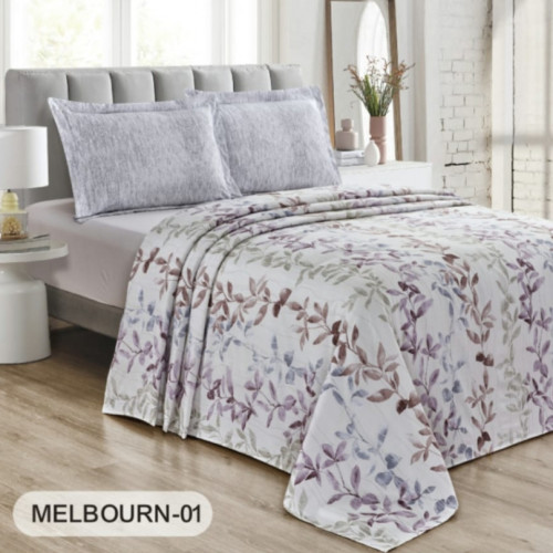 تلبيسة مفرش مشجر مزدوج 3 قطع