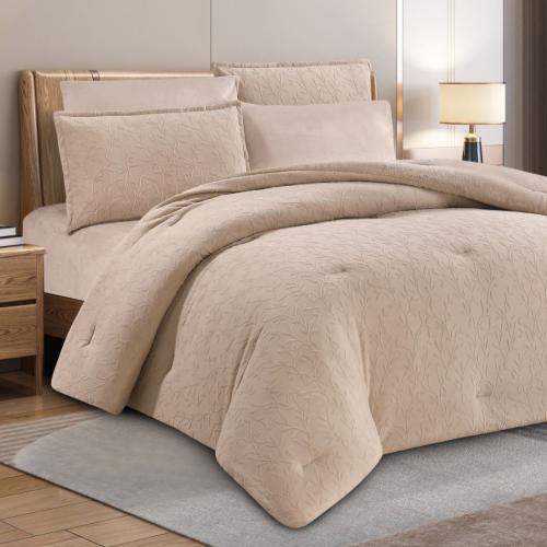 مفرش مخمل شتوي مزدوج 6 قطع