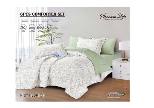 مفرش لورا مشجر مزدوج 6 قطع