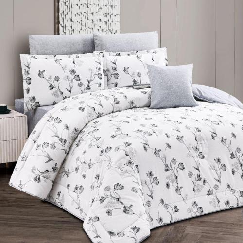 مفرش قطن مشجر مزدوج 7 قطع