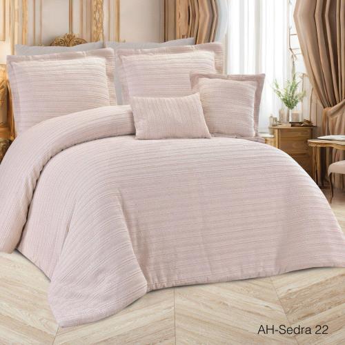 مفرش قطن كتان مزدوج 8 قطع