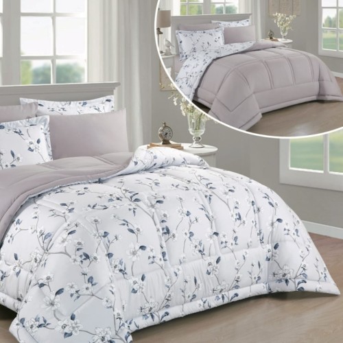 AQUA/NAVY REVERSIBLE COMFORTER