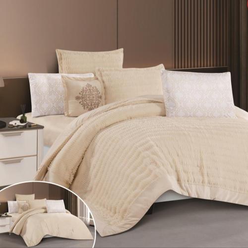 مفرش مخمل شتوي ليان مفردونص 5 قطع