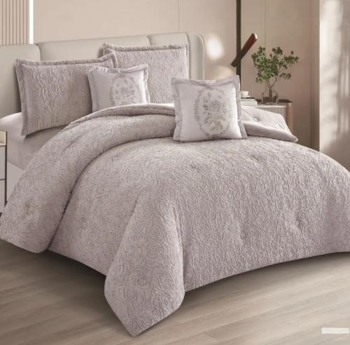 مفرش فرو الارنب شتوي مزدوج 6 قطع