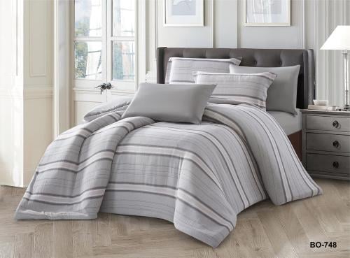 مفرش هلا كتان قطن فاخر مزدوج 6 قطع