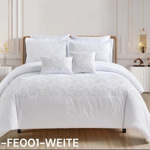 مفرش جورجينا مطرز مزدوج 8 قطع