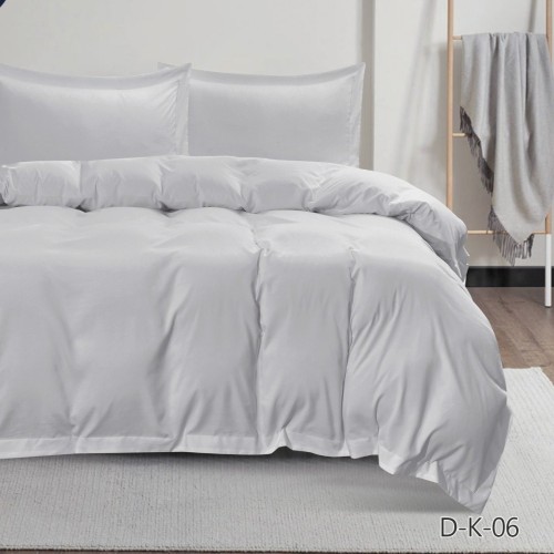 تلبيسة مفرش مزدوج 4 قطع رصاصي