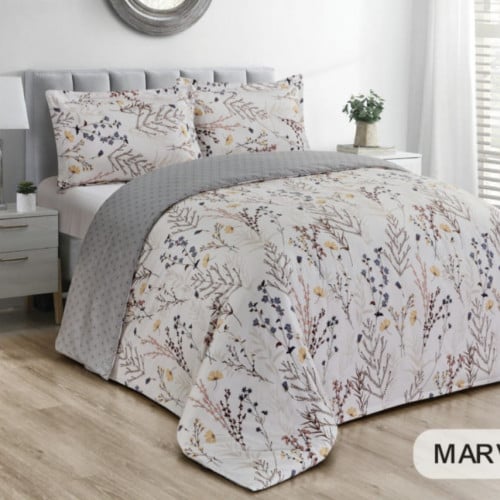 تلبيسة مفرش مشجر مزدوج 3 قطع