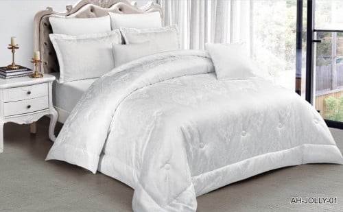 مفرش جاكار جولي مزدوج 8 قطع