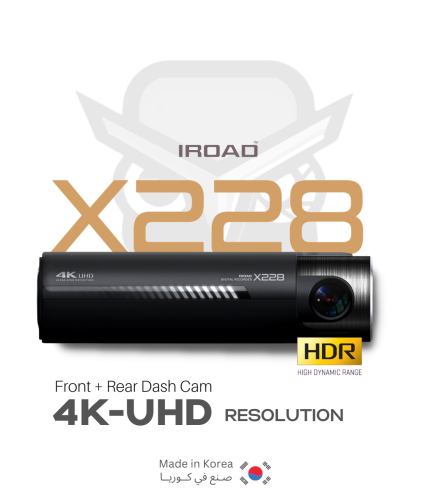 IROAD X228 داش كام أمامية خلفية بدقة 4K UHD - النس...