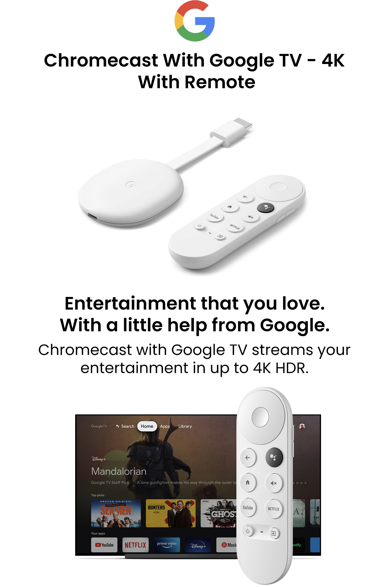 Chromecast 4 with Google TV + Remote - DashCam Pro Store