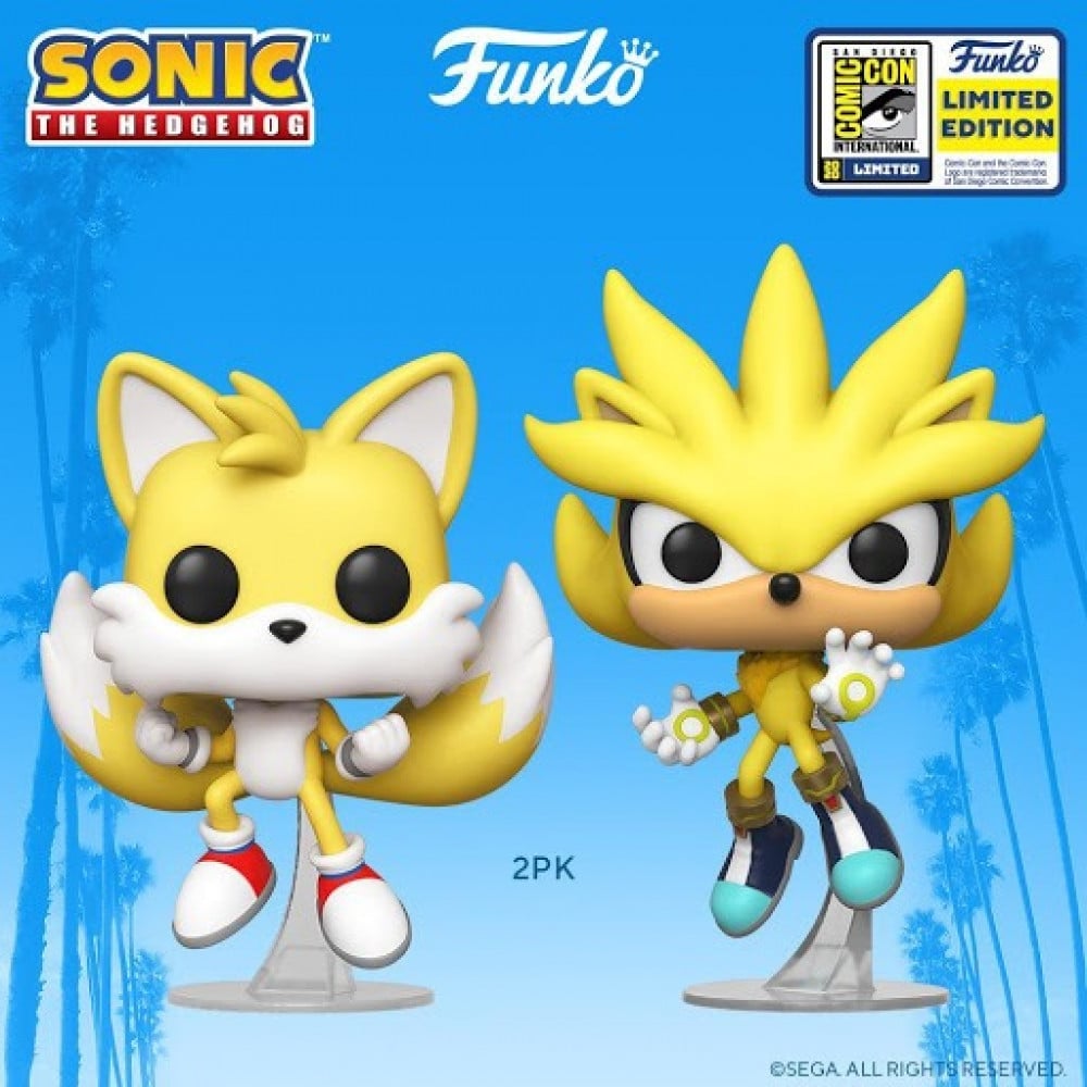 Funko POP Super Tails Super Silver 2 Pack SDCC 2020 Sonic The Hedgehog SE