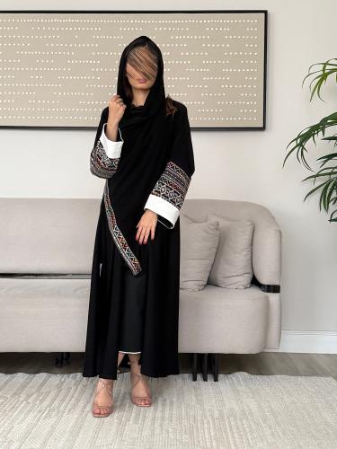 عباية تطريز ورد