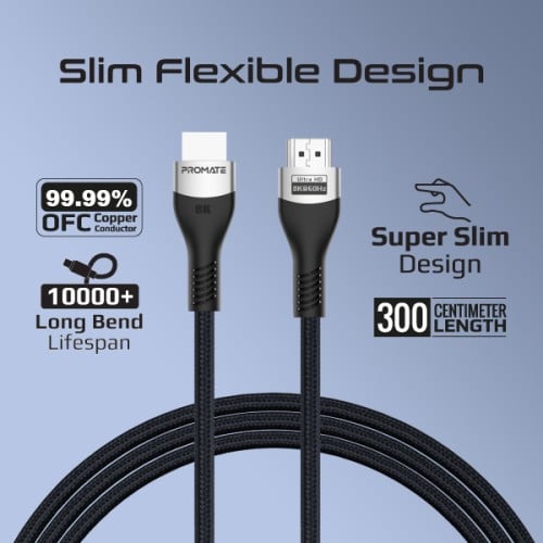 أعلى مستويات الجودة والأداء مع كابل HDMI™ 2.1 عالي...