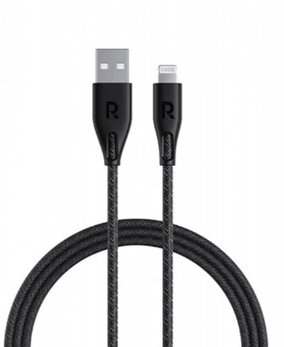 كيبل شاحن راف بور ايفون USB بطول 1.20