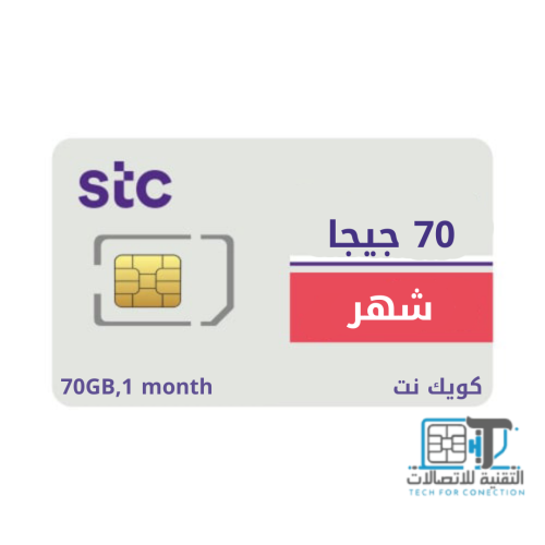 شريحة بيانات STC شهر 70 قيقا